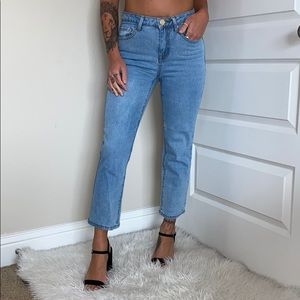 GB High Waisted Cropped Ankle Jeans